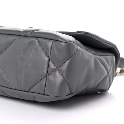Chanel Lambskin Quilted Medium Chanel 19 Flap Dark Grey 9 of 9