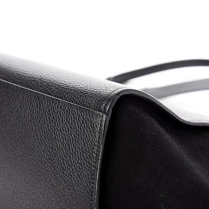 Celine Drummed Calfskin Suede Medium Trapeze Black 12 of 13