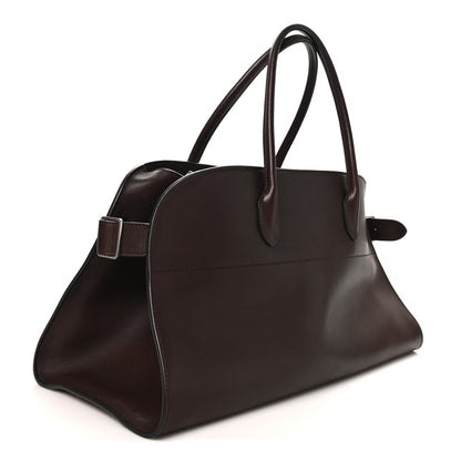 The Row Polished Saddle Calfskin EW Margaux Chestnut 2 of 10