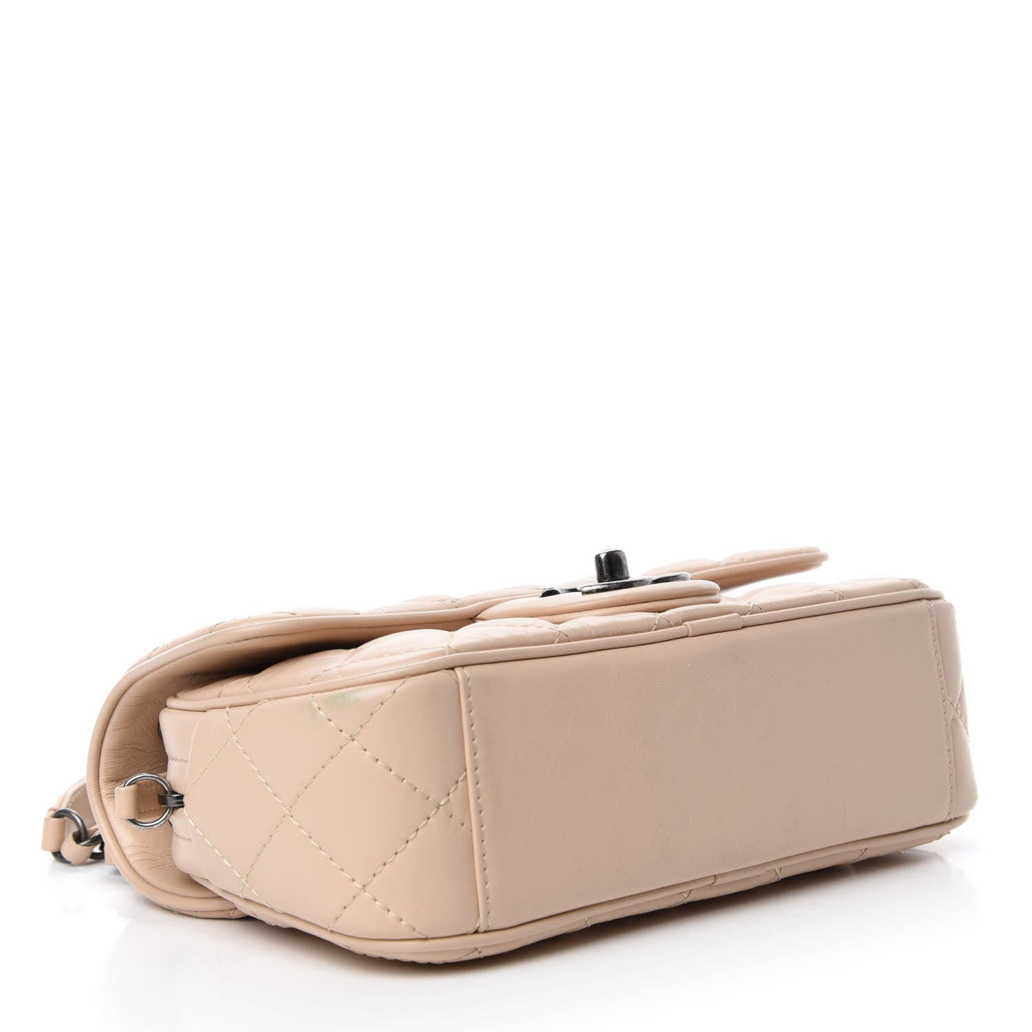 Chanel Aged Calfskin Quilted Small Easy Flap Beige 5 of 15