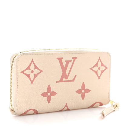 Louis Vuitton Empreinte Monogram Giant Zippy Wallet Creme Bois De Rose 3 of 9
