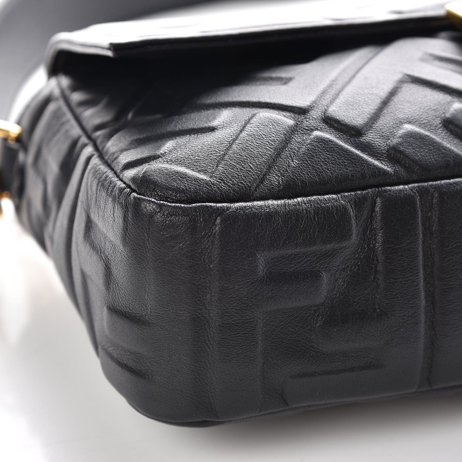 Fendi Nappa FF 1974 Embossed Baguette Black 5 of 11