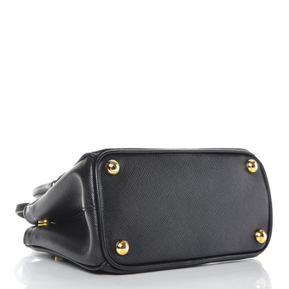 Prada Saffiano Lux Mini Galleria Double Zip Tote Black 5 of 11