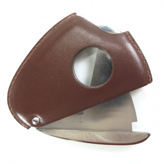 Hermes Cigar Cutter Leather and Silver 1 of 4