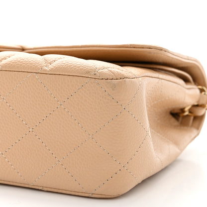 Chanel Caviar Quilted Medium Double Flap Beige 10 of 10