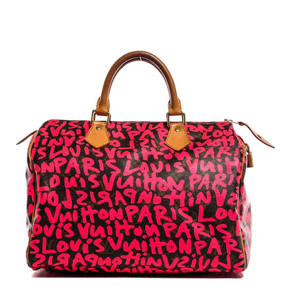 Louis Vuitton Monogram Graffiti Speedy 30 Fuchsia 1 of 7