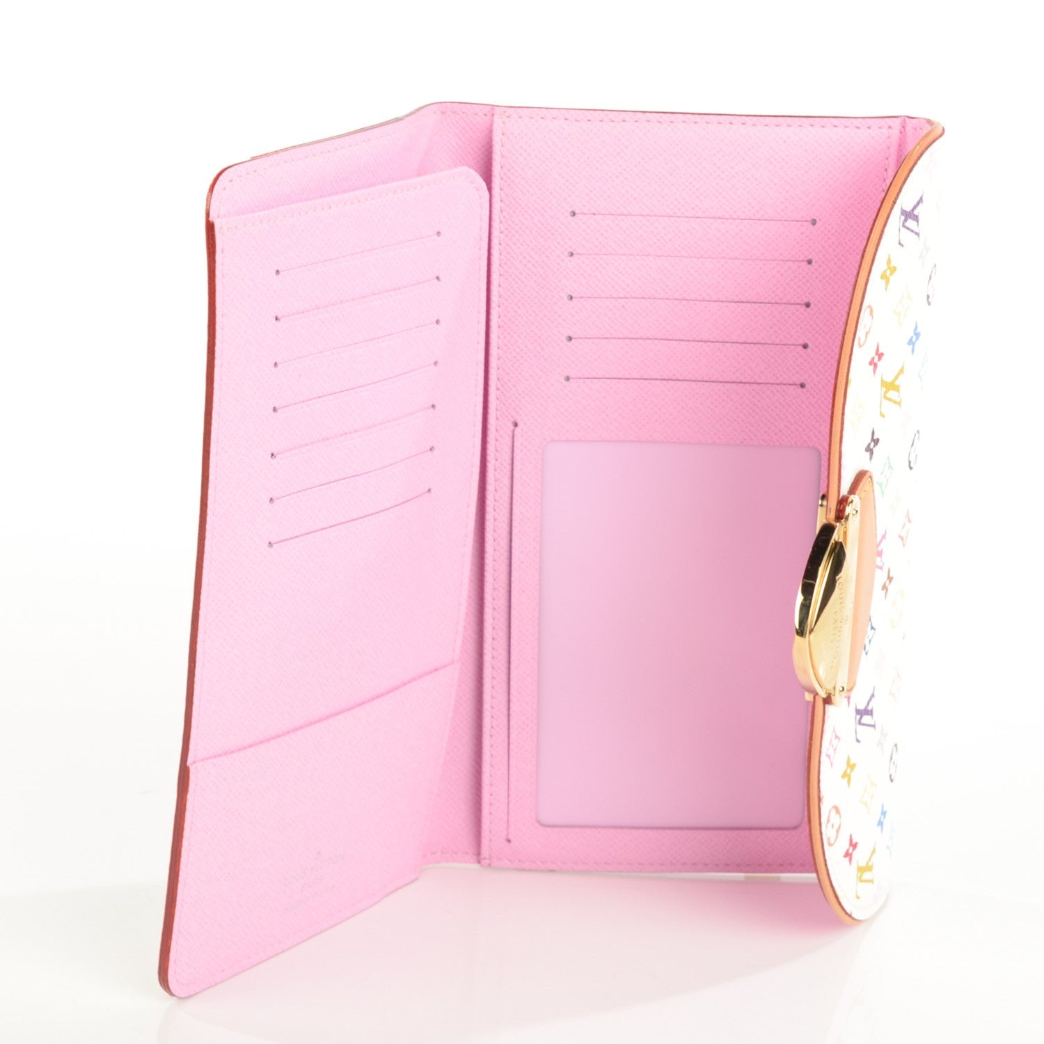 Louis Vuitton Monogram Multicolor Eugenie Wallet White Litchi 6 of 8