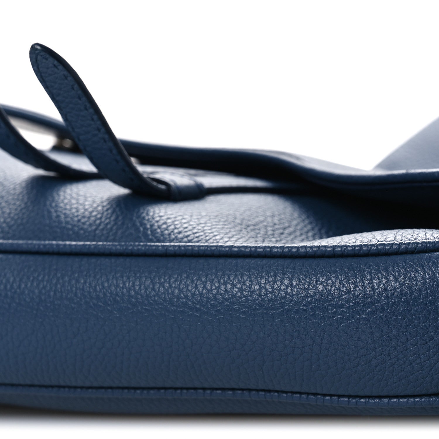Christian Dior Grained Calfskin Mens Saddle Bag Navy Blue 9 of 11
