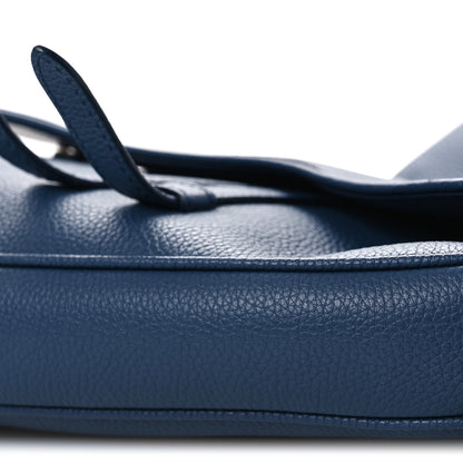 Christian Dior Grained Calfskin Mens Saddle Bag Navy Blue 9 of 11