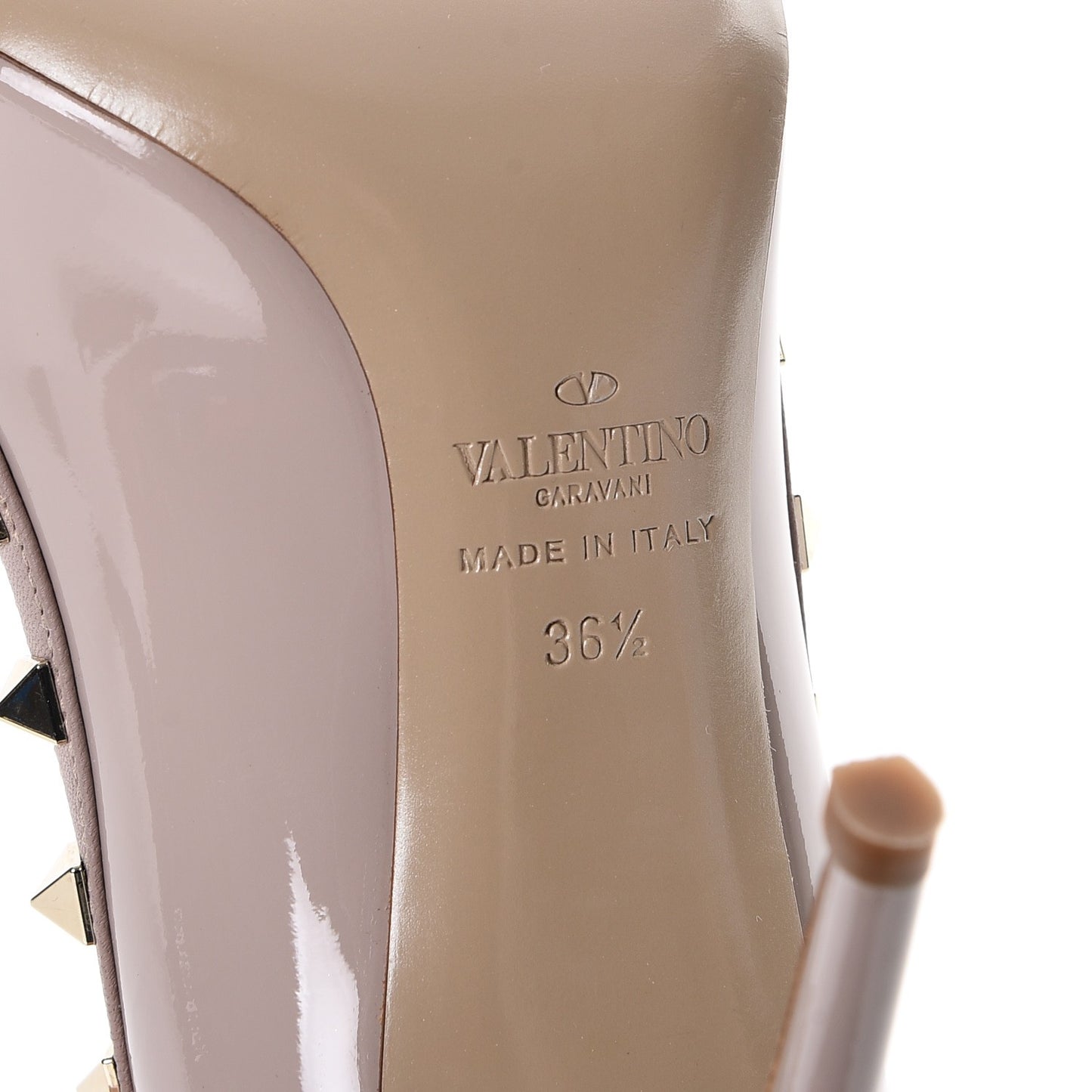 Patent Rockstud 100mm Pumps 36.5 Poudre