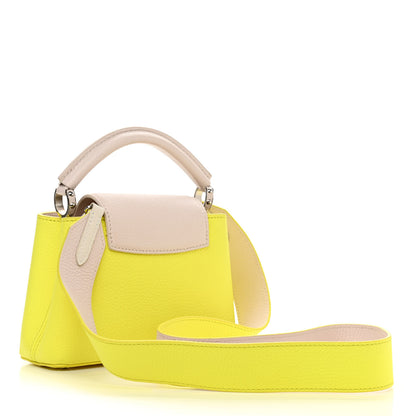 Louis Vuitton Taurillon Mini Capucines Yellow Beige 3 of 9