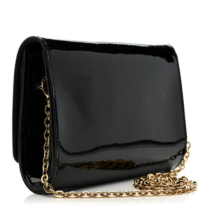 Louis Vuitton Patent Louise PM Chain Clutch Black 3 of 10