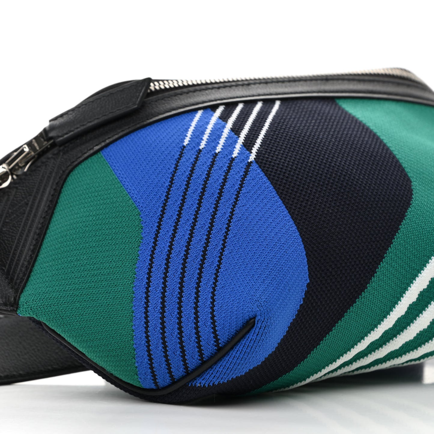 Dynamo Technical Canvas Allegretto Calfskin Cityslide Belt Bag PM Bleu Zellige Vert Vertigo Black