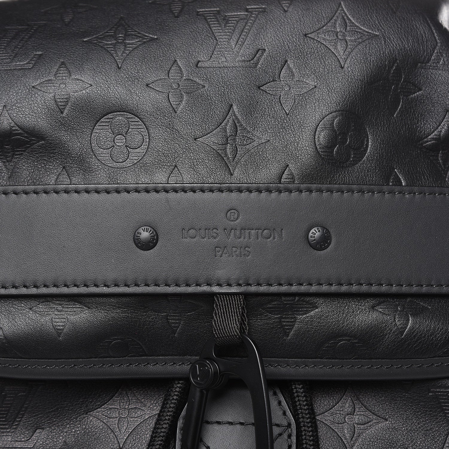Louis Vuitton Calfskin Monogram Shadow Discovery Backpack Black 10 of 10