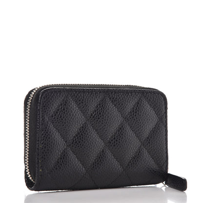 Chanel Caviar Quilted Zip Coin Purse Black 3 of 8