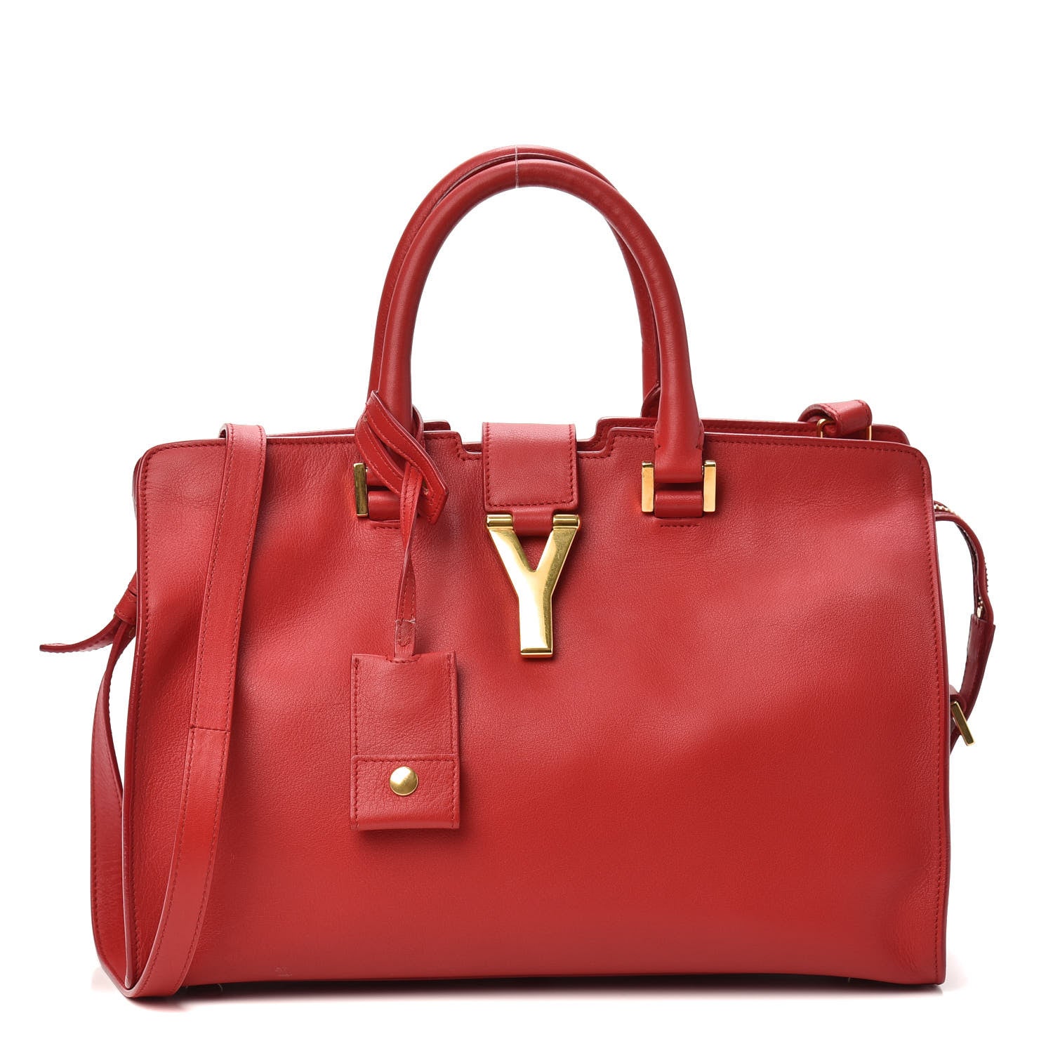 Saint Laurent Calfskin Small Classic Y Cabas Red 1 of 8