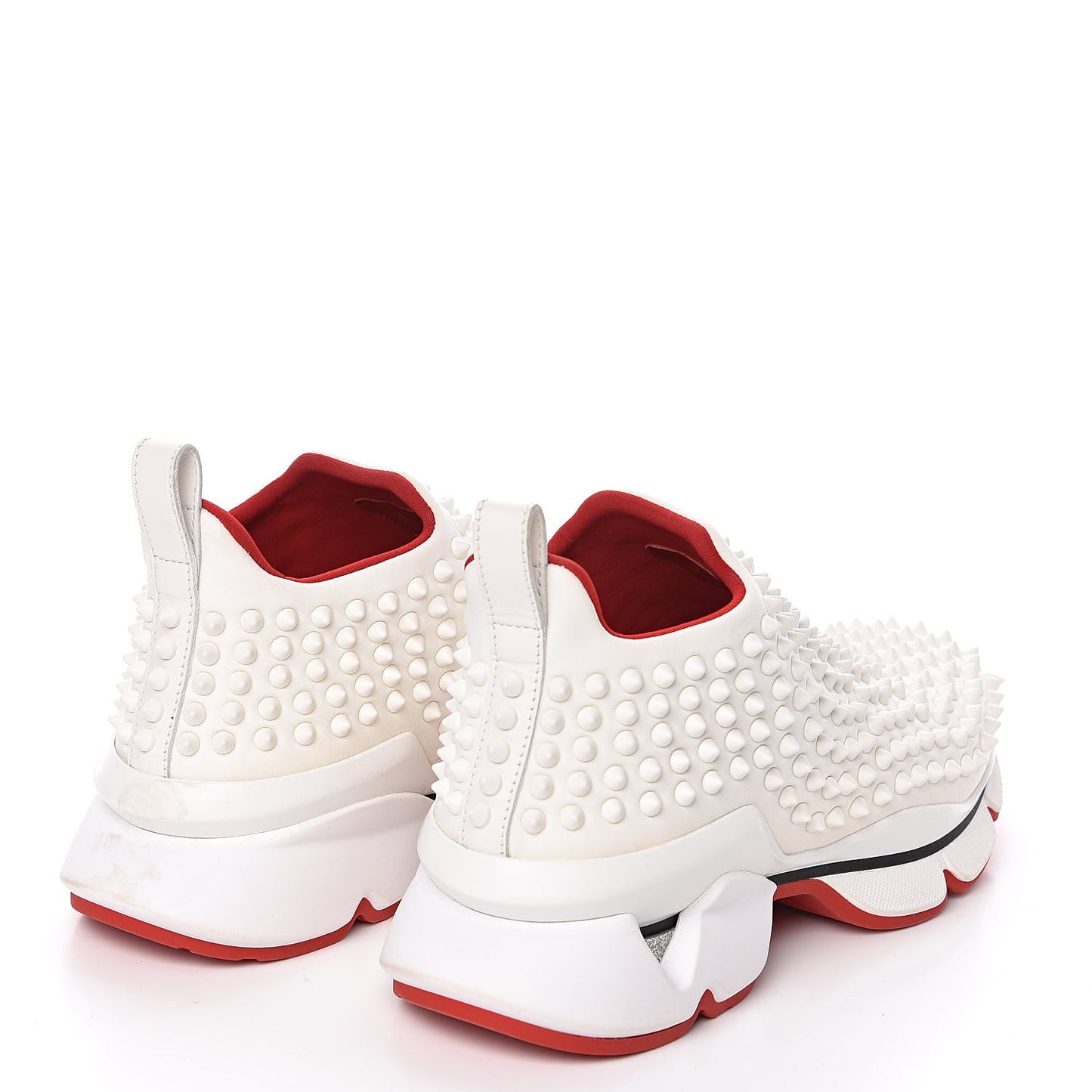 Neoprene Spike Sock Donna Flat Sneakers 38 White Snow Mat