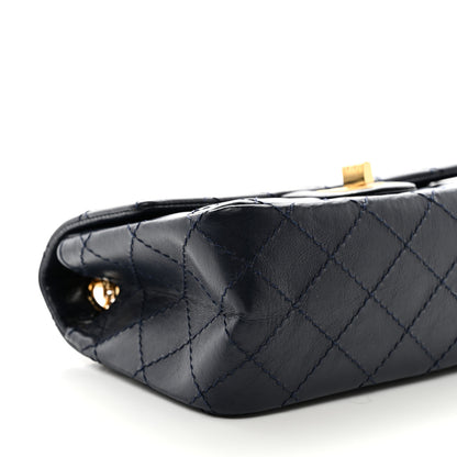 Chanel Aged Calfskin Quilted 2.55 Reissue Mini Flap Navy 8 of 10