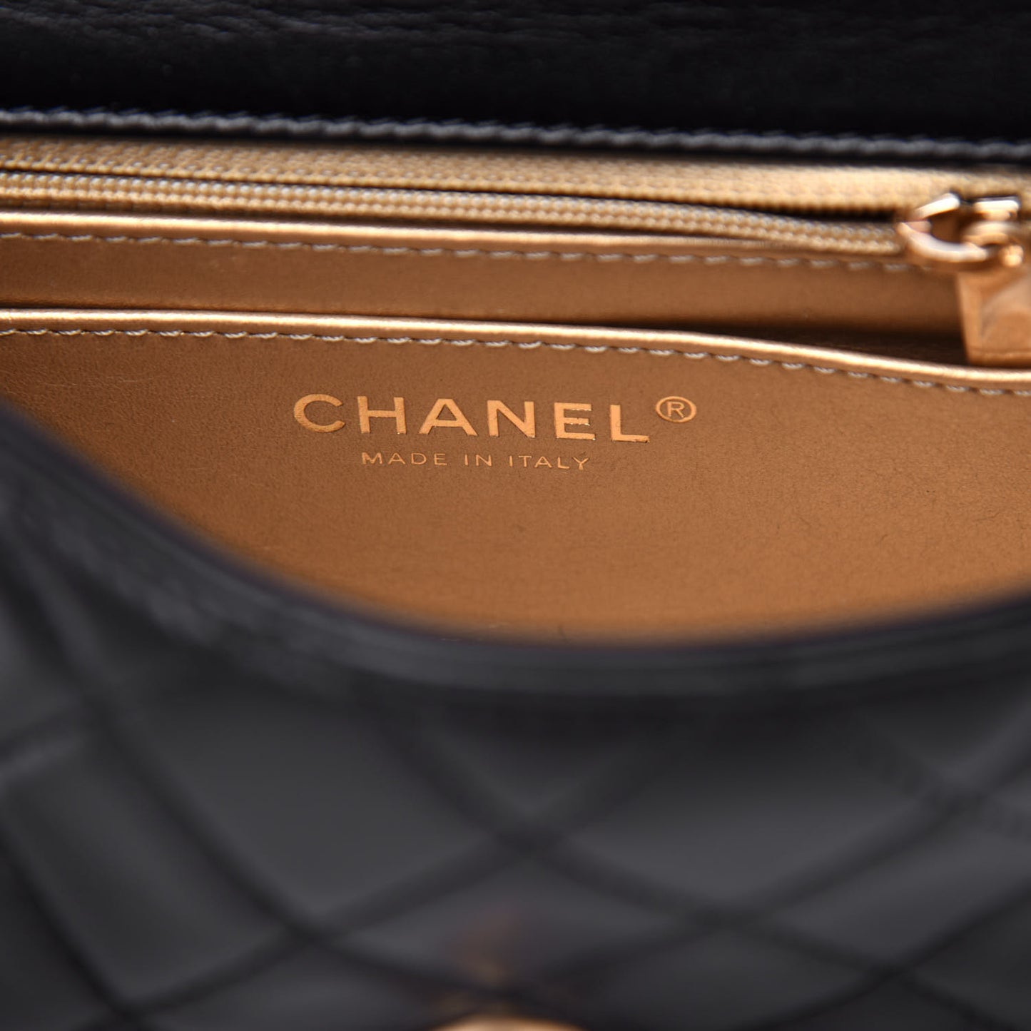 Lambskin Quilted Mini Rectangular Pearl Crush Flap Black