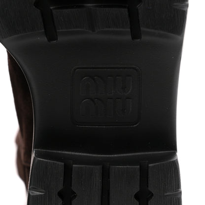 Miu Miu Vintage Effect Suede Mid Calf Boots 40 Morro 6 of 10