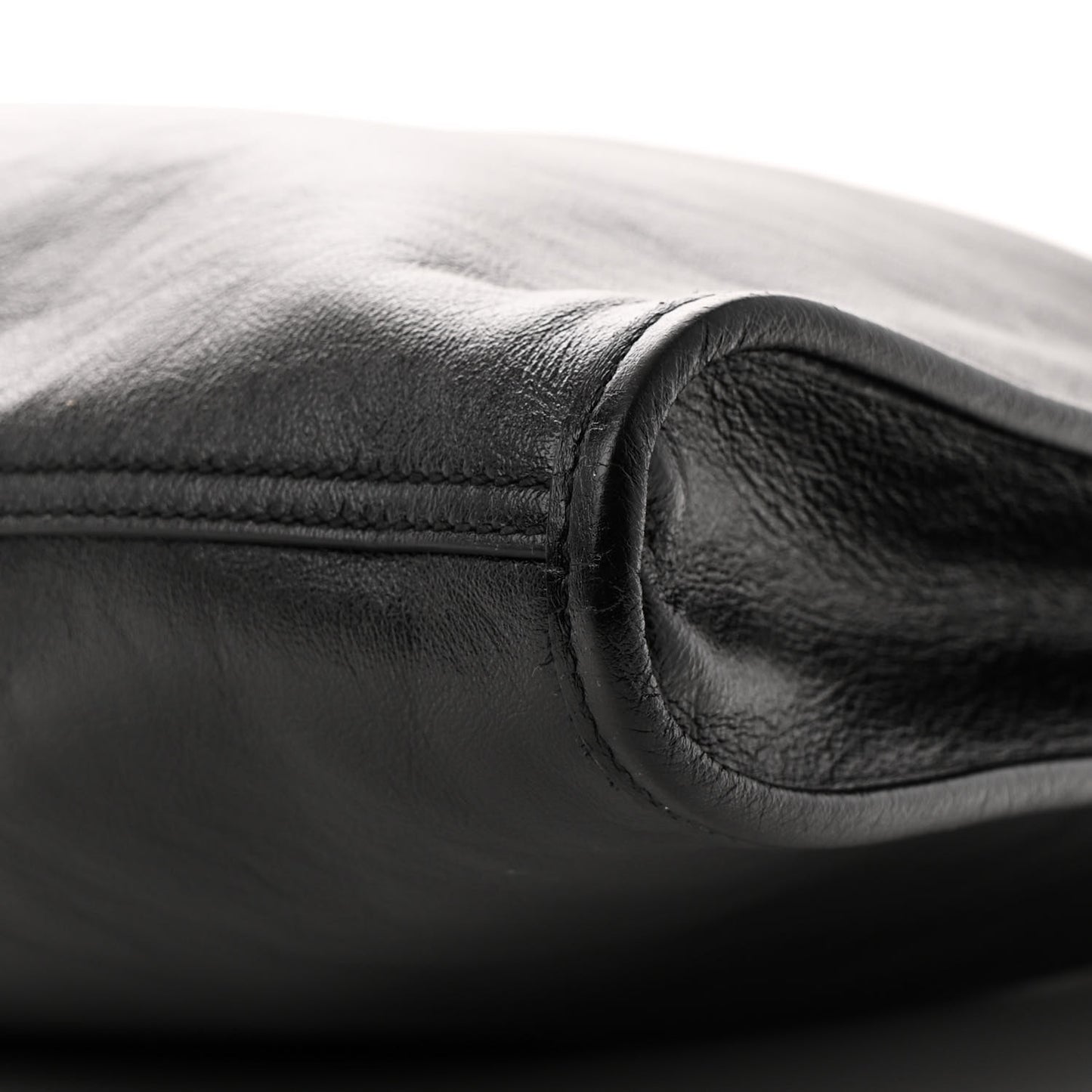 Calfskin Large Rajah Chain Tote Black