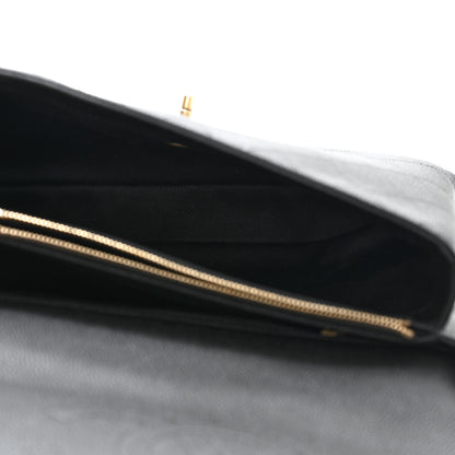 Chanel Grained Calfskin Stitched Flap Black 5 of 11