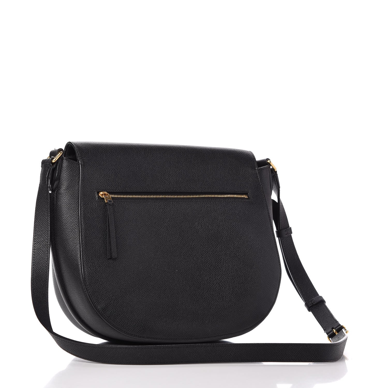 Celine Grained Calfskin Medium Trotteur Black 3 of 8