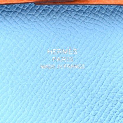 Hermes Epsom Bastia Verso Coin Purse Orange Celeste 6 of 8