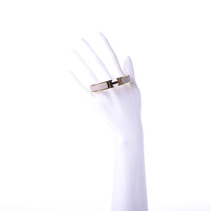 Hermes Enamel Clic Clac H Narrow Bracelet PM Marron Glace 2 of 6