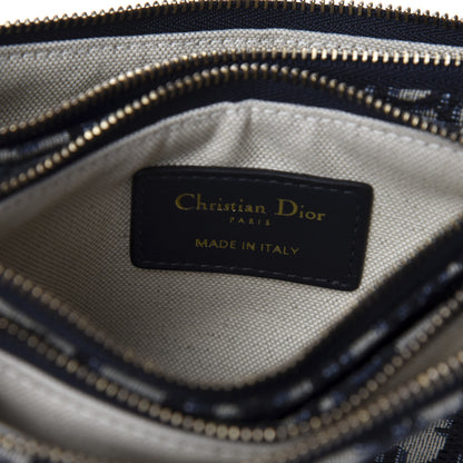 Christian Dior Oblique Saddle Pouch With Strap Navy Blue 6 of 9