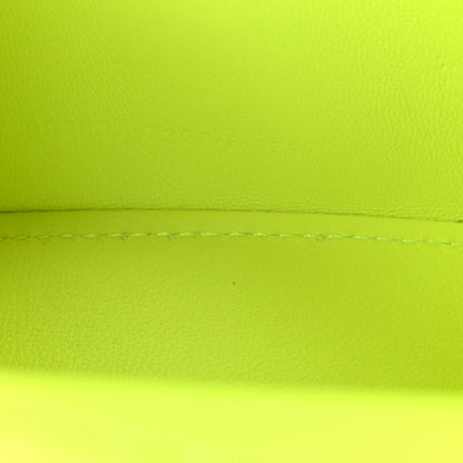 Balenciaga Shiny Calfskin Crocodile Embossed Hourglass Top Handle Bag XS Fluo Yellow 8 of 11