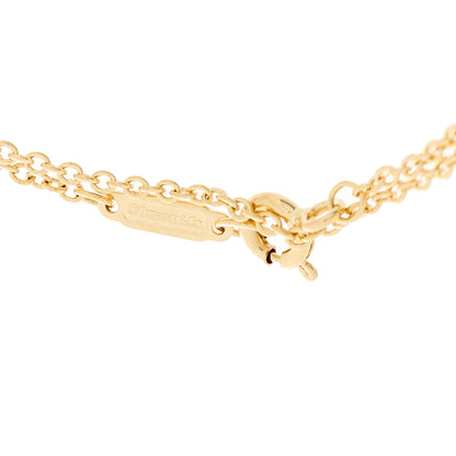 Tiffany 18K Yellow Gold Diamond T Double Chain Bracelet 3 of 4