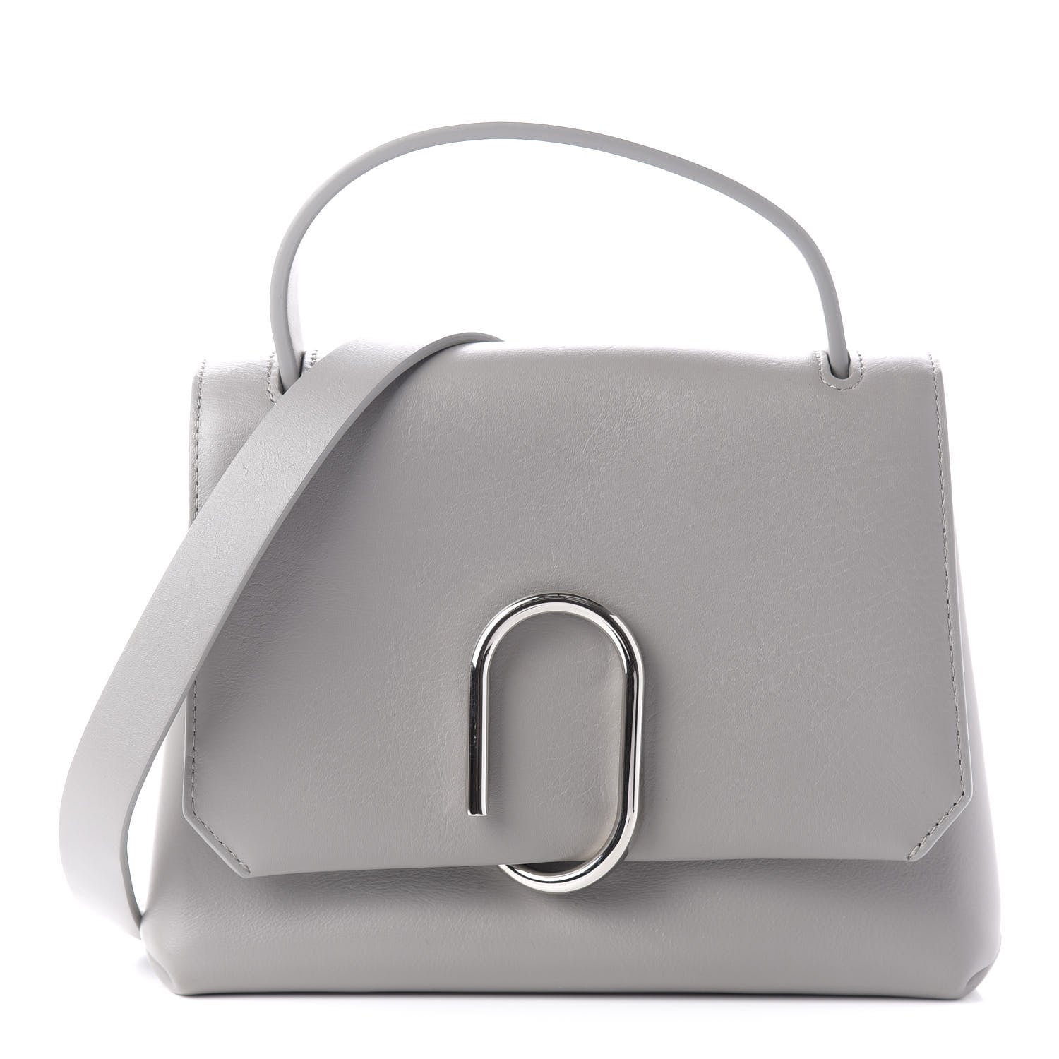 3.1 Phillip Lim 3.1 Smooth Calfskin Mini Alix Top Handle Satchel Cement 1 of 9