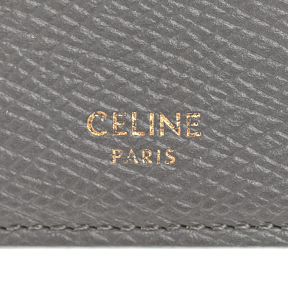 Celine Grained Calfskin Zipped Card Holder Grey 6 of 9