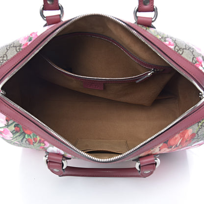 Gucci GG Supreme Monogram Blooms Medium Boston Beige Multicolor Dry Rose 5 of 11