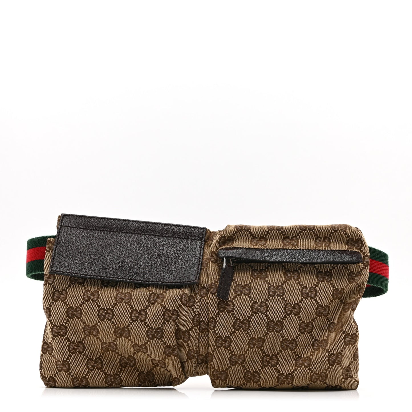 Monogram Web Belt Bag Dark Brown
