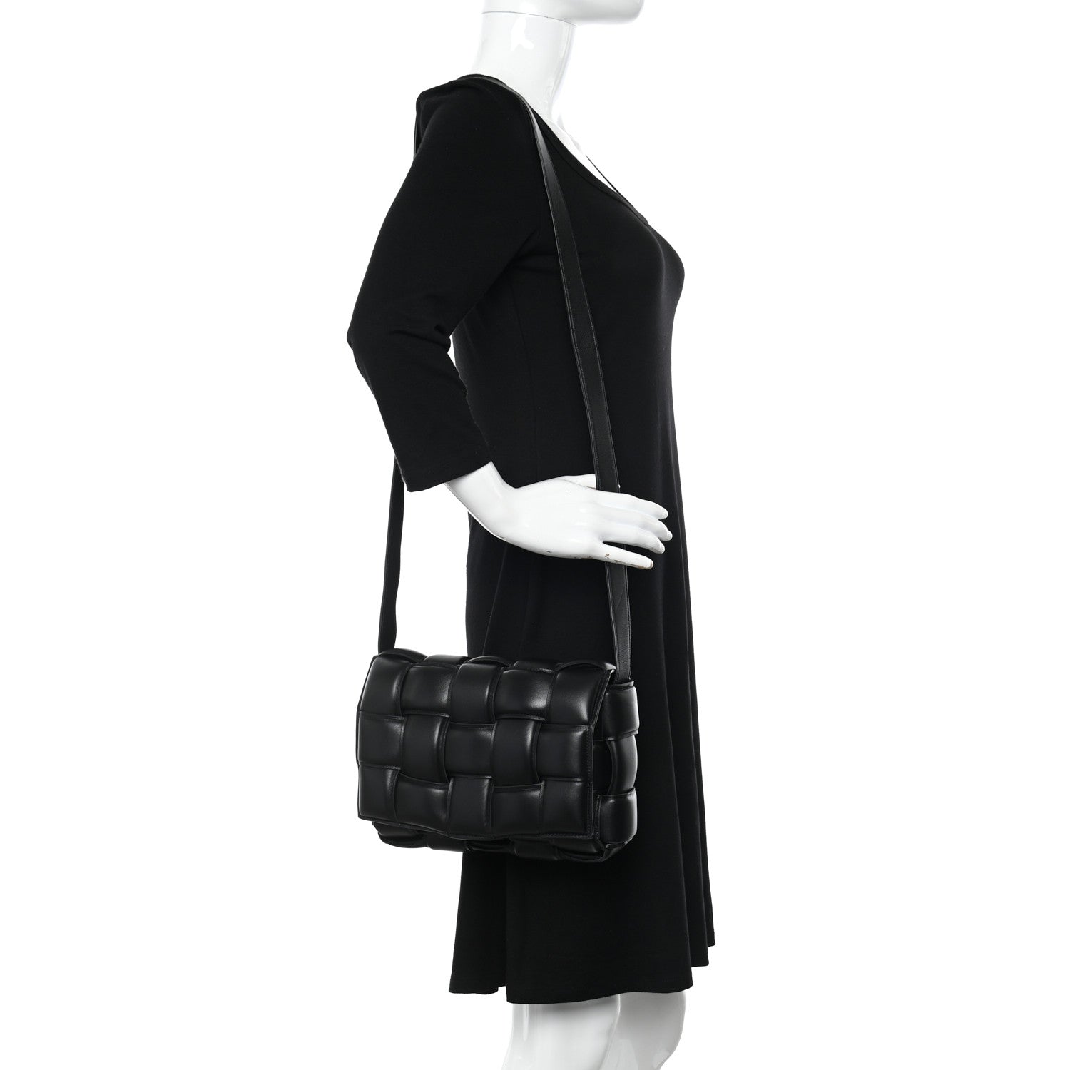 Bottega Veneta Nappa Maxi Intreccio Padded Cassette Crossbody Bag Black 2 of 15