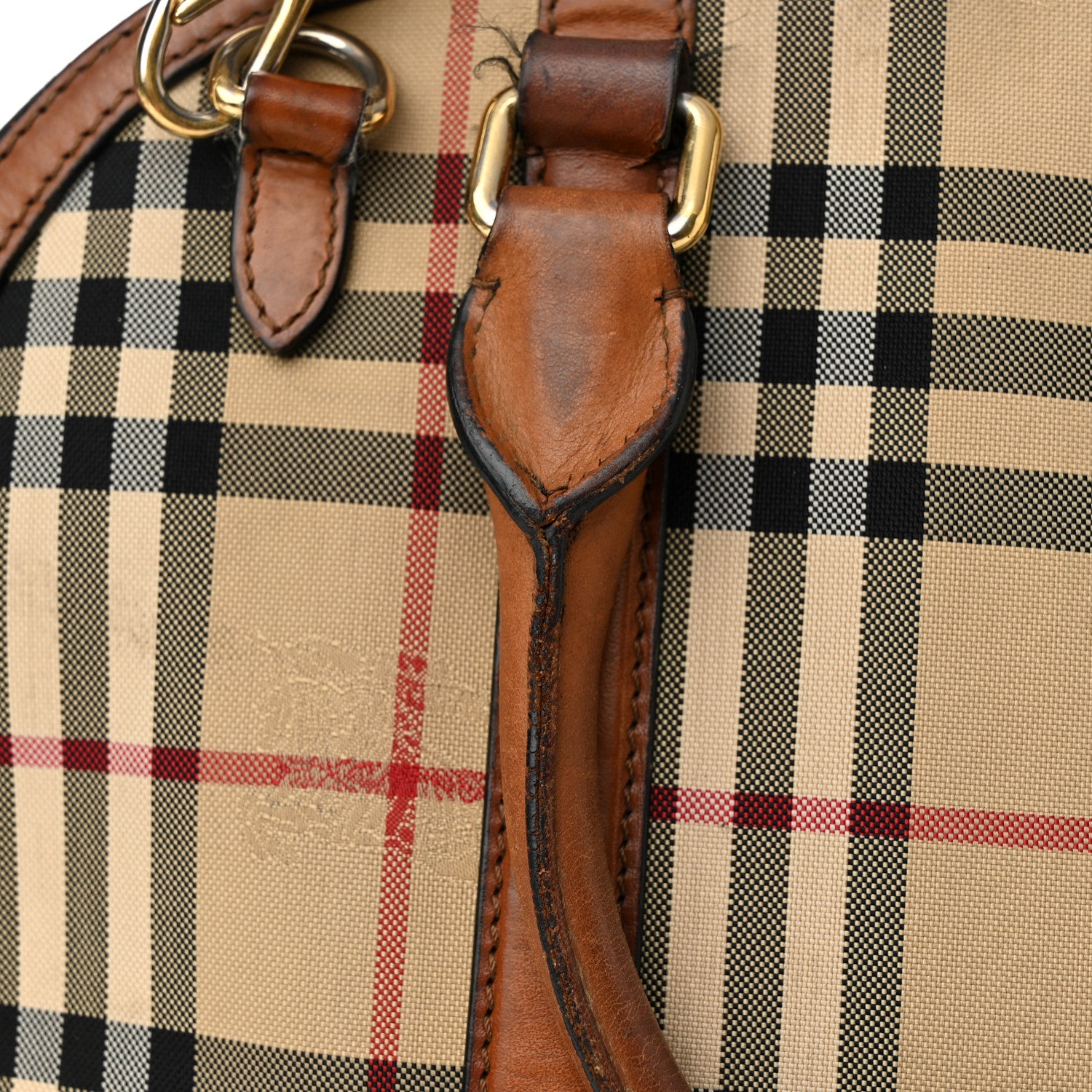 Burberry Horseferry Check Small Orchard Bowling Bag Tan 15 of 26