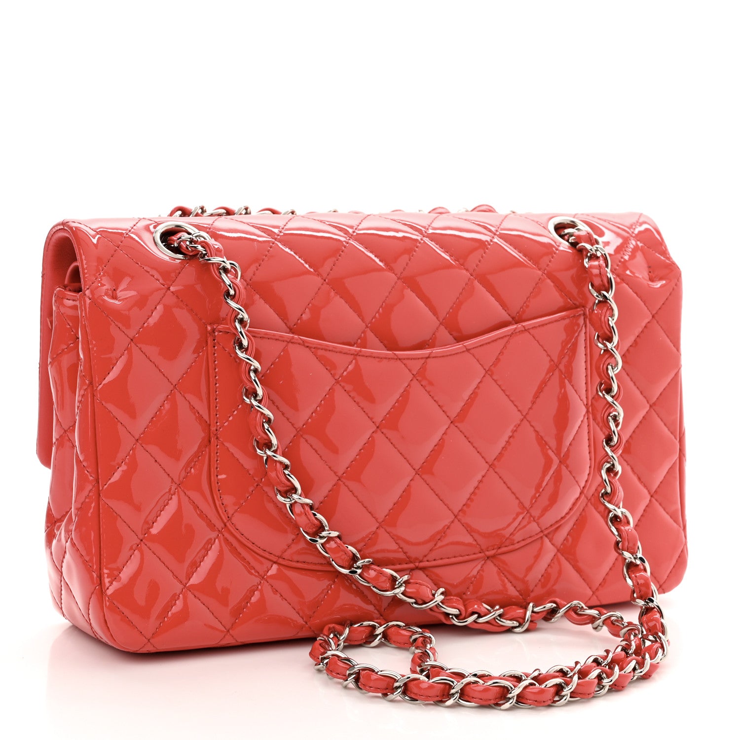 Chanel Patent Calfskin Quilted Medium Double Flap Red 3 of 10