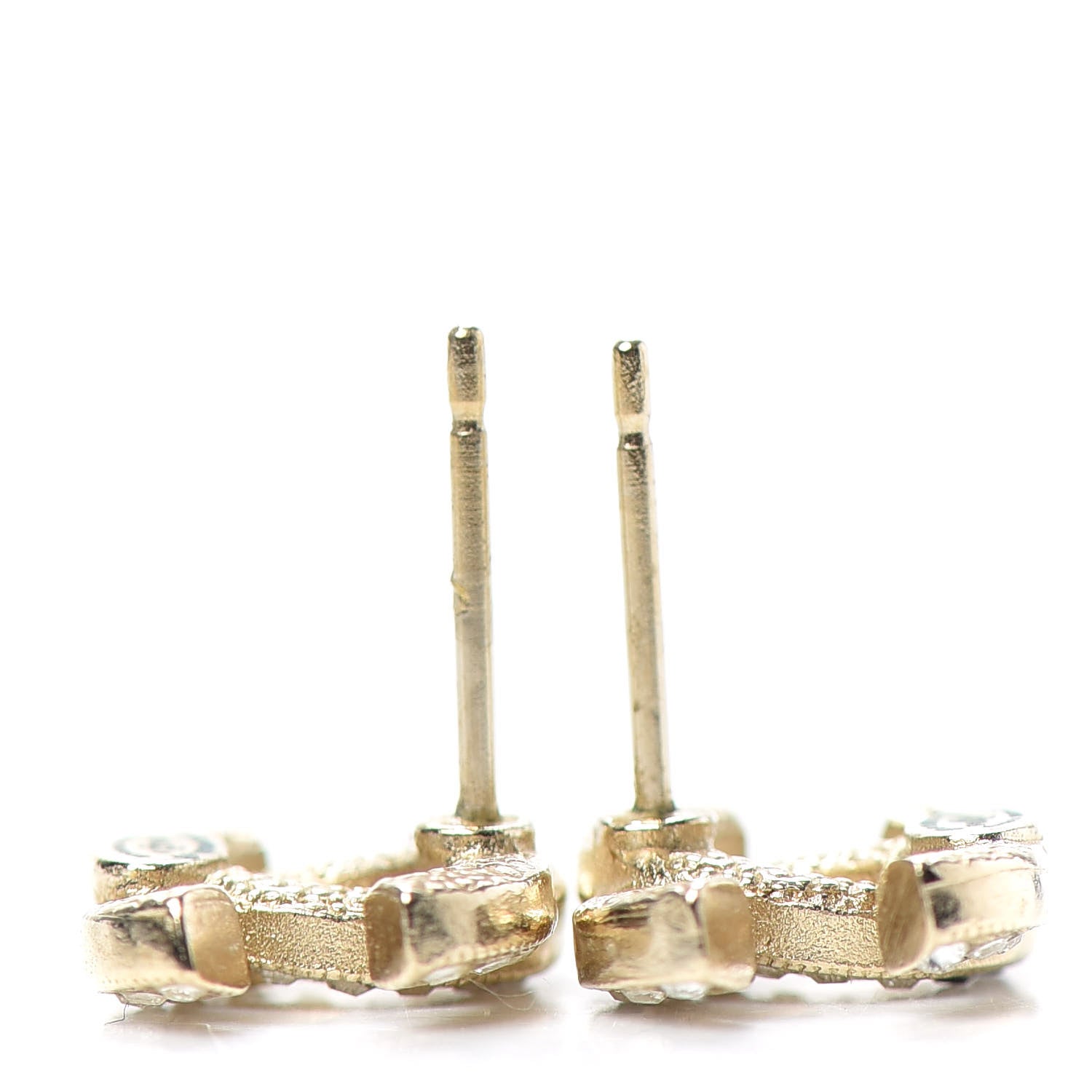 Chanel Crystal CC Earrings Gold 3 of 5