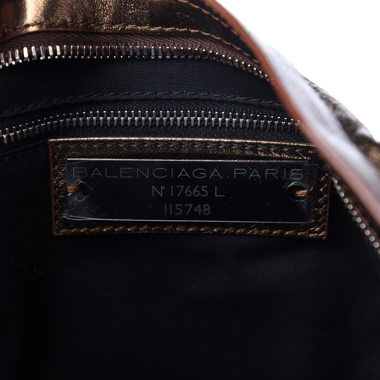 Balenciaga Metallic Agneau Classic Silver Hardware Cityparkle Bronze 8 of 9