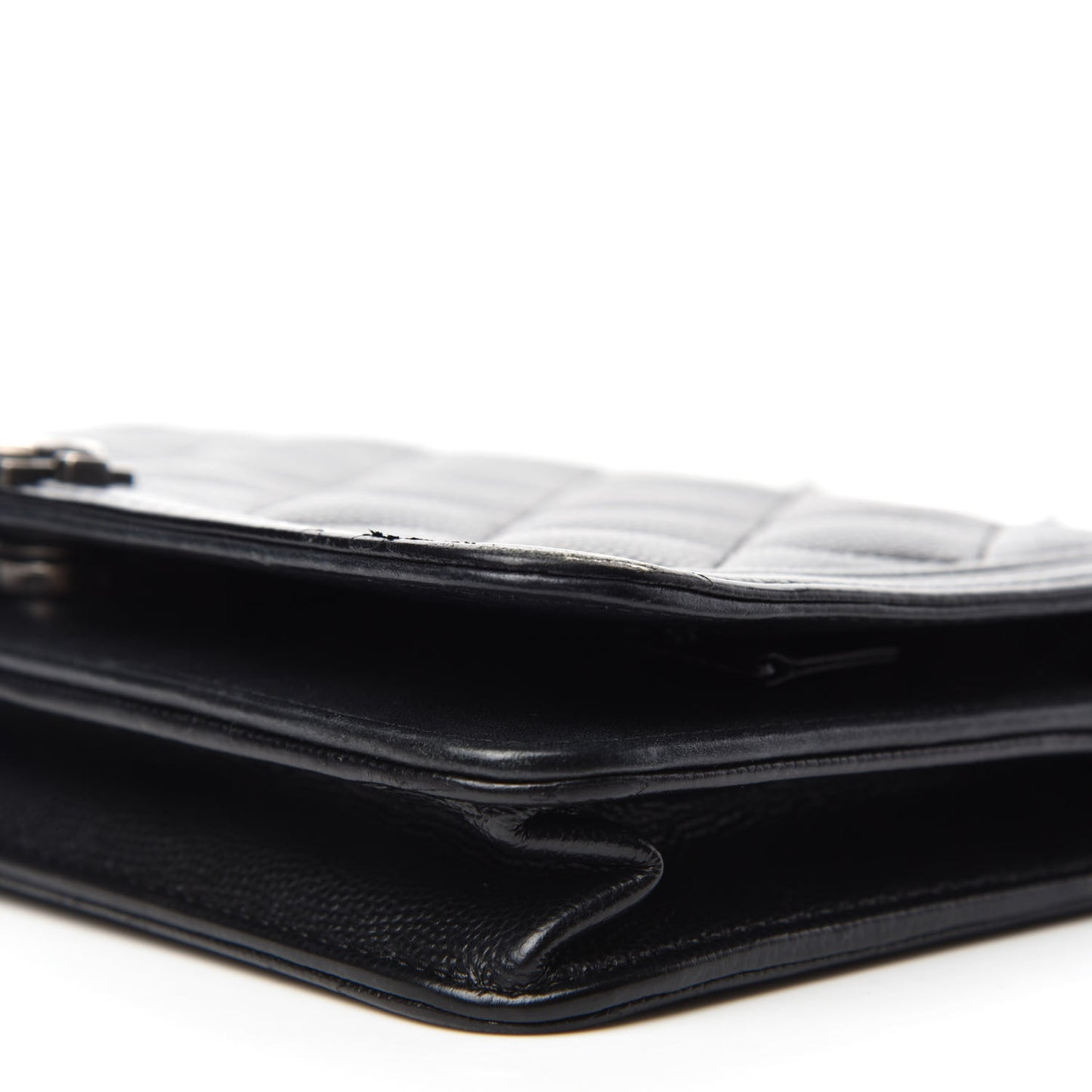 Caviar Quilted Boy Wallet On Chain WOC Black