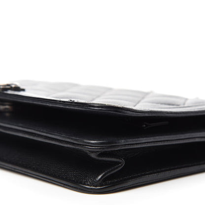 Chanel Caviar Quilted Boy Wallet On Chain WOC Black 11 of 14