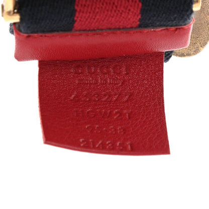 Gucci Web Queen Margaret Bee Belt 95 38 Red Navy 4 of 4