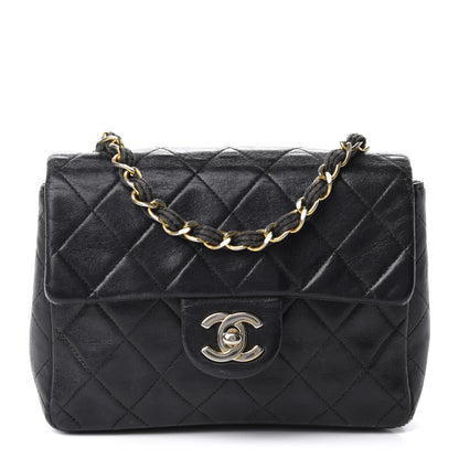 Chanel Lambskin Quilted Mini Square Flap Black 1 of 14