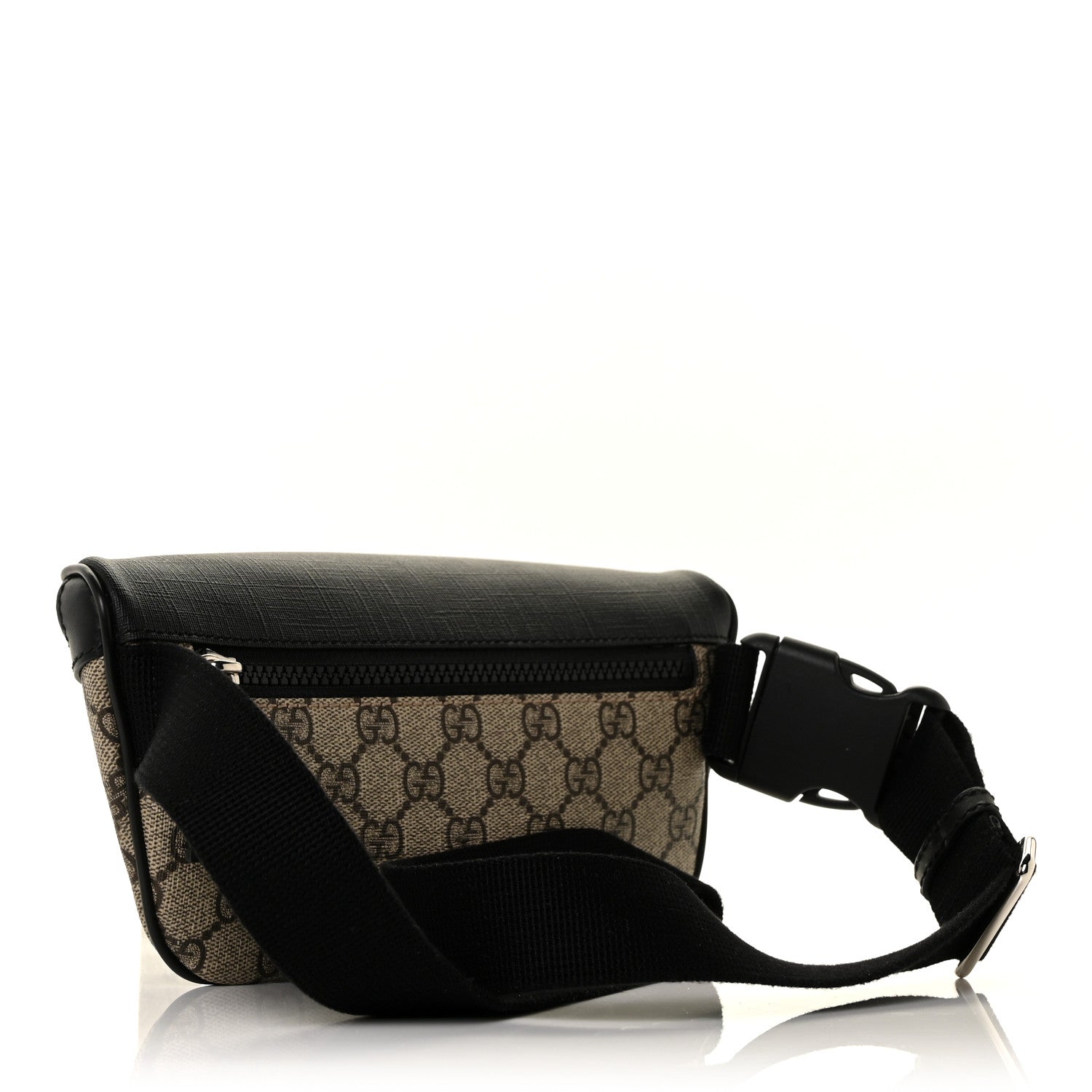 Gucci GG Supreme Monogram Belt Bag Black 2 of 8