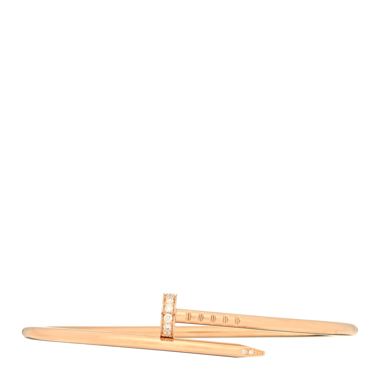 18K Pink Gold Diamond Small Juste Un Clou Bracelet 16