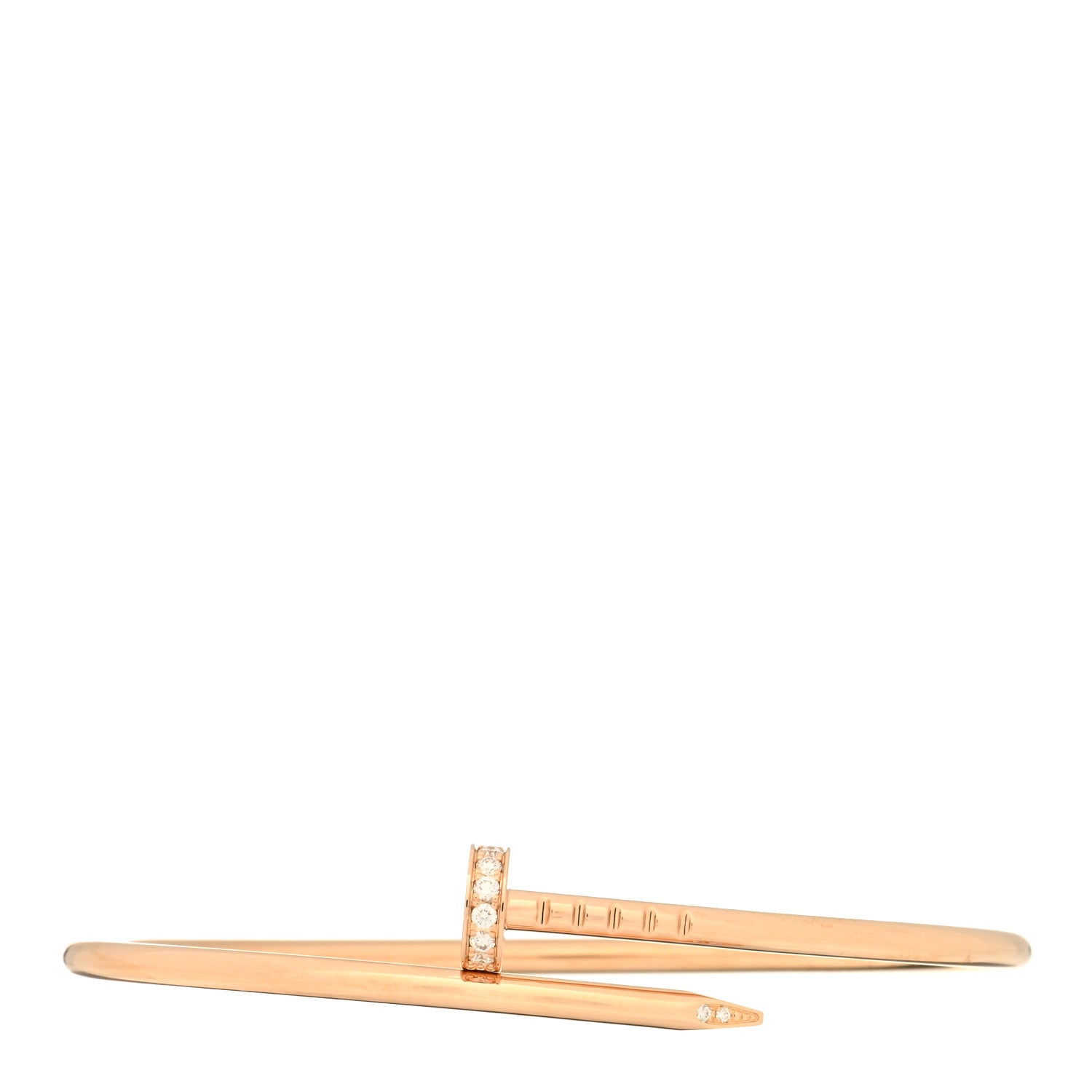 Cartier 18K Pink Gold Diamond Small Juste Un Clou Bracelet 16 1 of 3