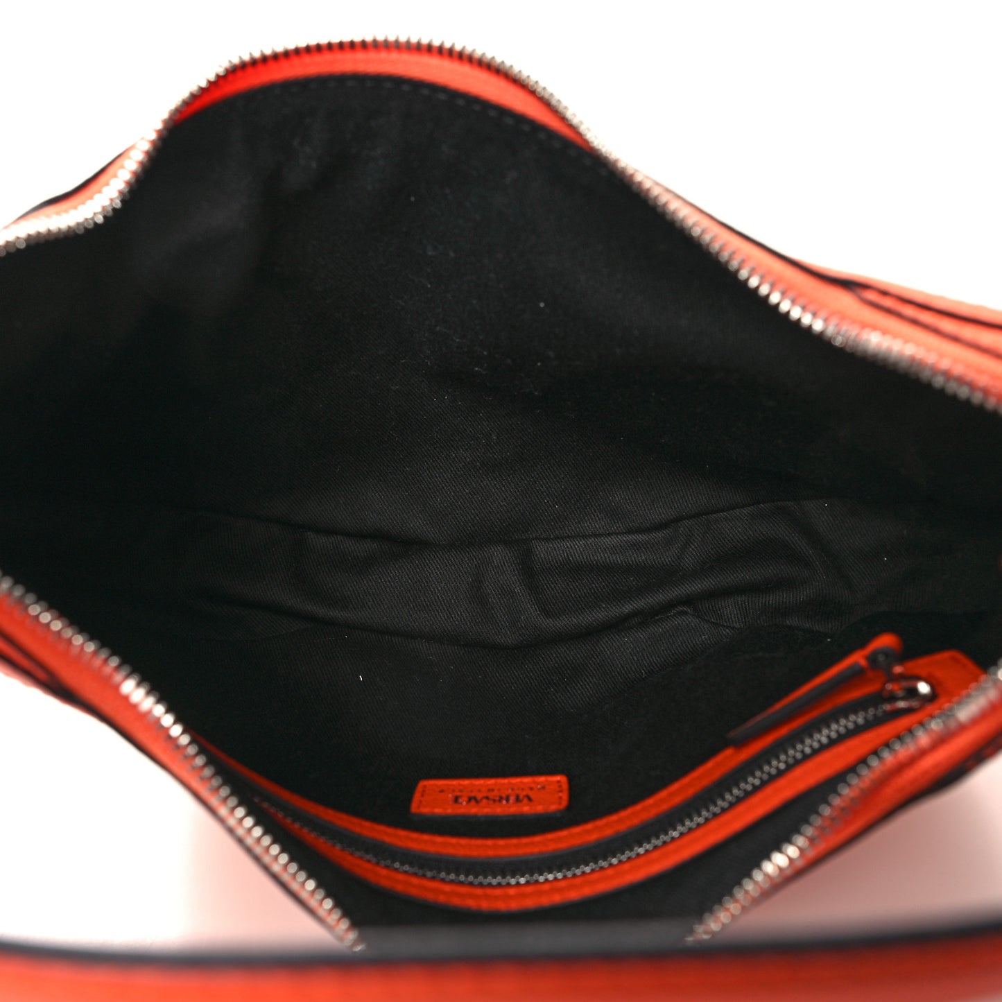Calfskin Small Repeat Zip Hobo Orange