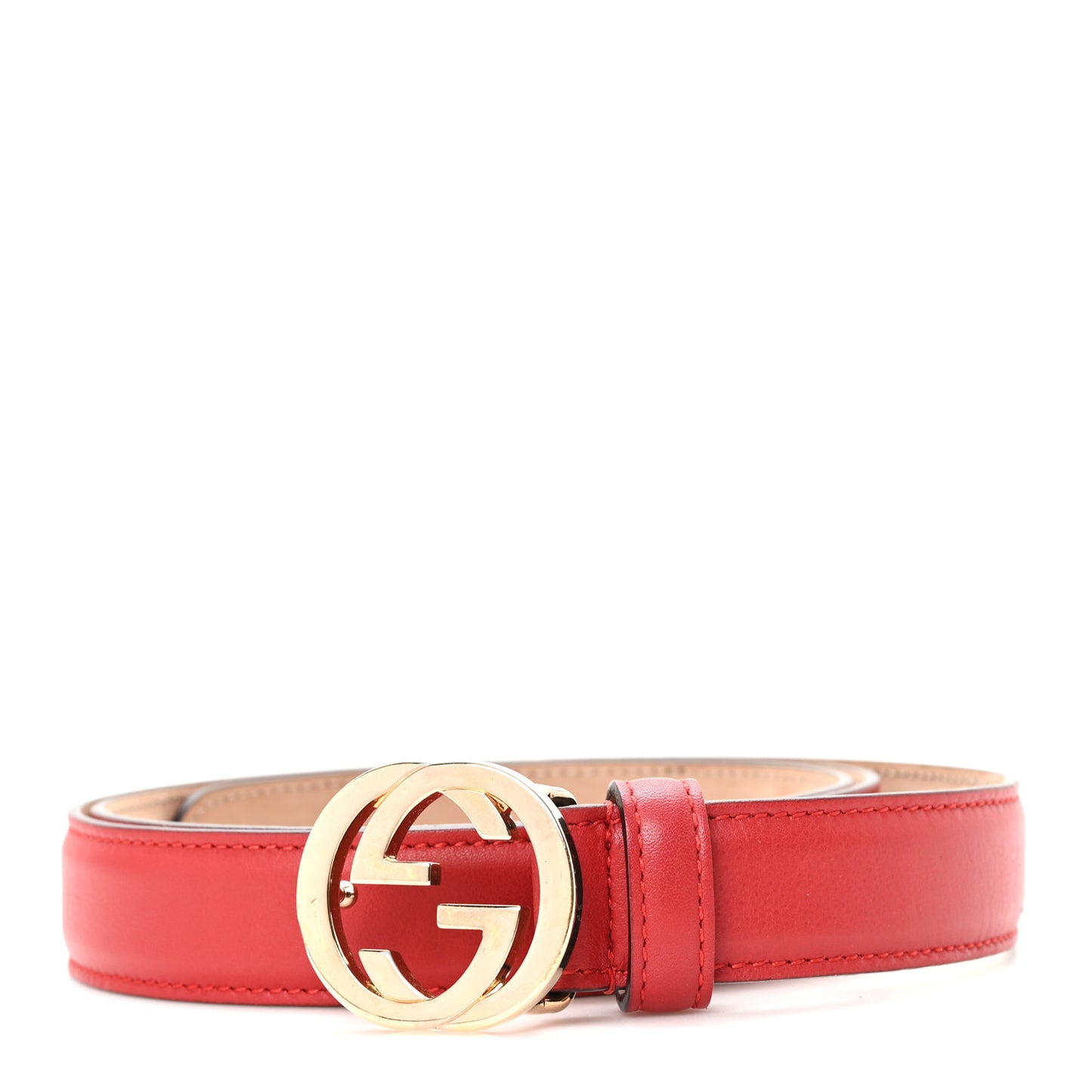 Moon Calfskin Interlocking G 25mm Belt 95 38 Petunia